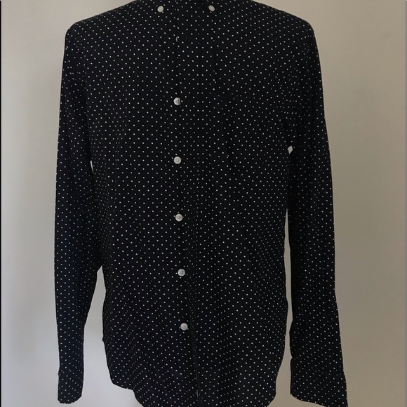 Black and White Polka Dot Button Down - Picture 2 of 4